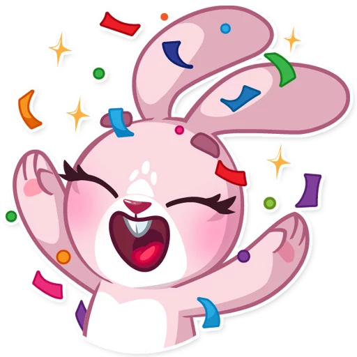 🎉 Стикер «Rosy Bunny» для Telegram