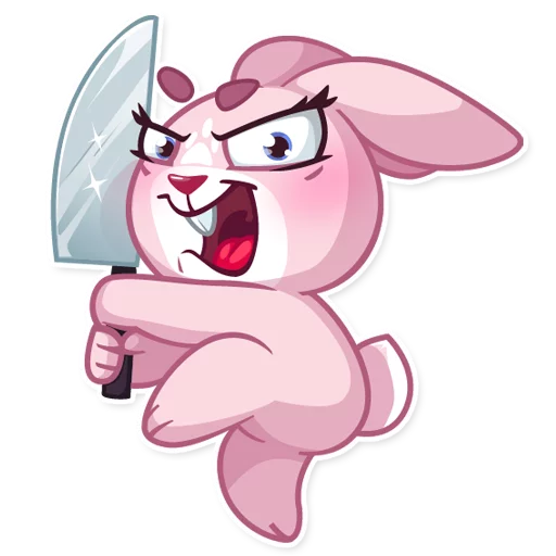 🔪 Стикер «Rosy Bunny» для Telegram