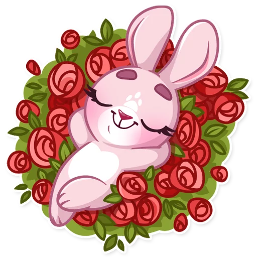 🌹 Стикер «Rosy Bunny» для Telegram