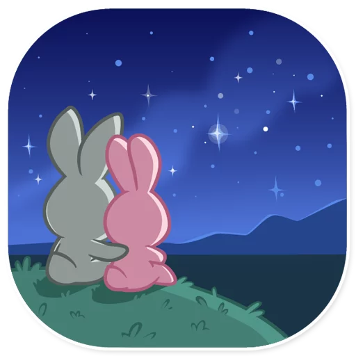 🌌 Стикер «Rosy Bunny» для Telegram