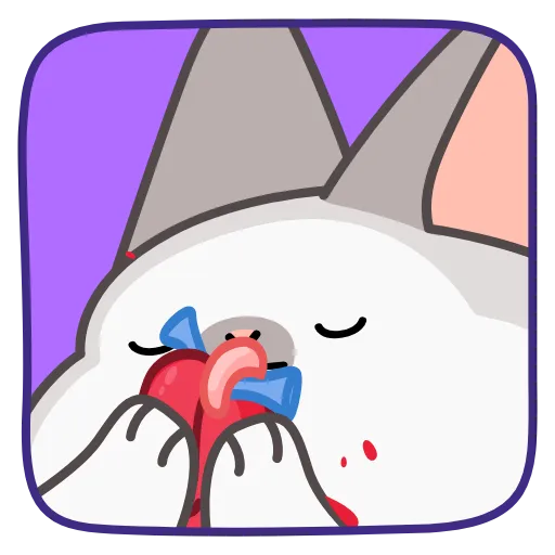 ❤️ Стикер «Bunny Vampire» для Telegram
