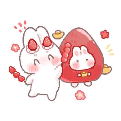 🍓 Стикер «bunny pie !! ୨ ୧» для Telegram