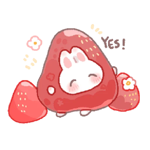 🍓 Стикер «bunny pie !! ୨ ୧» для Telegram