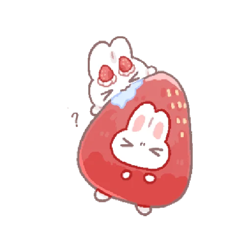 🍓 Стикер «bunny pie !! ୨ ୧» для Telegram
