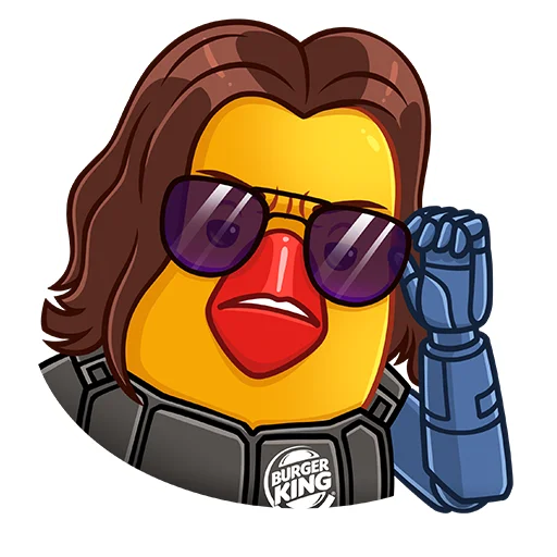 😎 Стикер «Дерзкие Цыплята из Бургер Кинг» для Telegram
