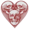 💀 Эмодзи «burgundy and white» для Telegram