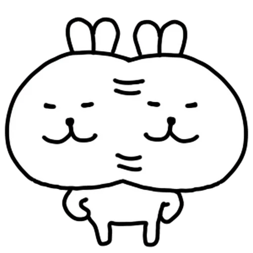 🙂‍↔️ Стикер «burikko usagi» для Telegram