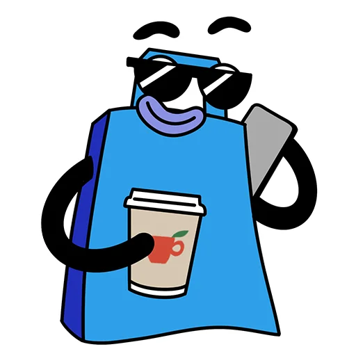 ☕️ Стикер «Деловой пакет» для Telegram