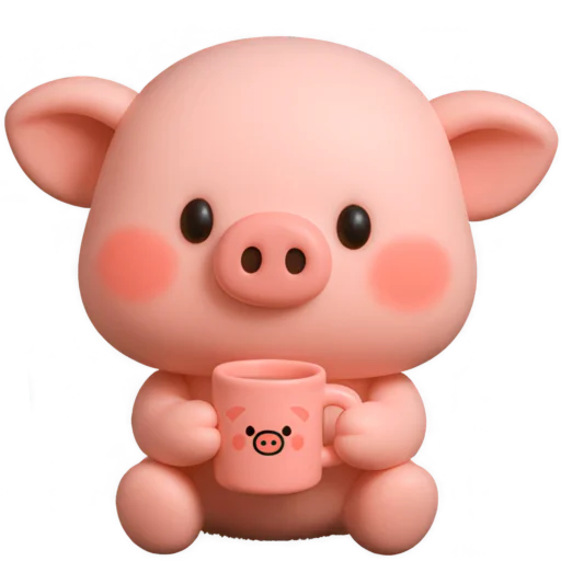 ☕️ Стикер «Свинка Бута» для Telegram