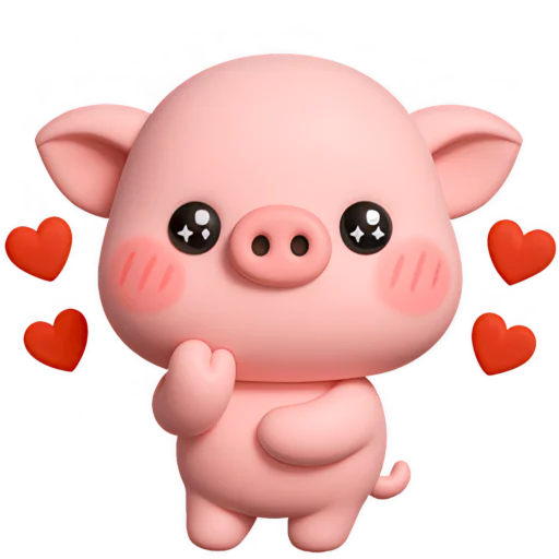 🥰 Стикер «Свинка Бута» для Telegram