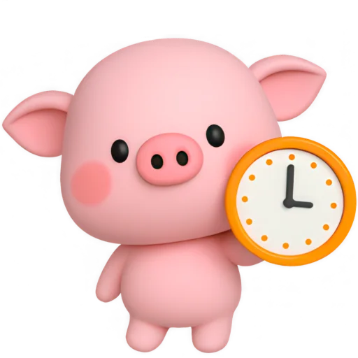 ⏰ Стикер «Свинка Бута» для Telegram