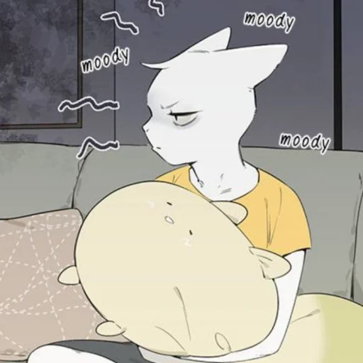 🦴 Стикер «Wolf Butler And His Cat Master» для Telegram