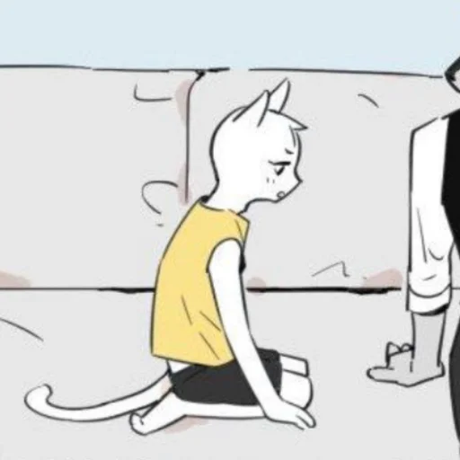 🧁 Стикер «Wolf Butler And His Cat Master» для Telegram