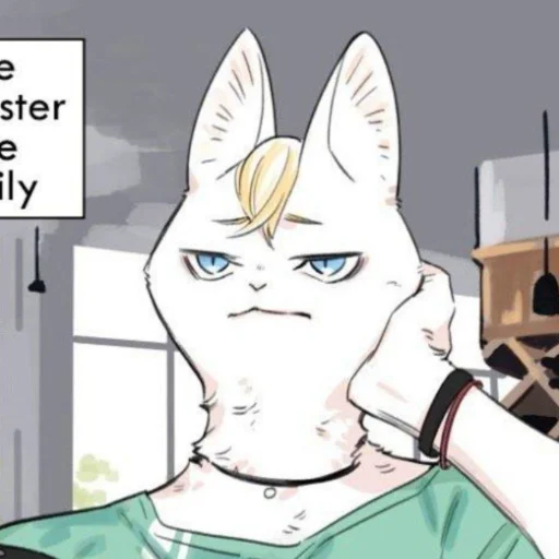 🧁 Стикер «Wolf Butler And His Cat Master» для Telegram