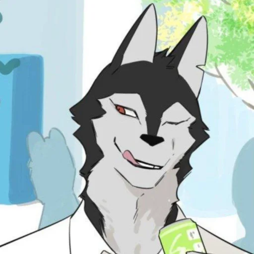 🦴 Стикер «Wolf Butler And His Cat Master» для Telegram