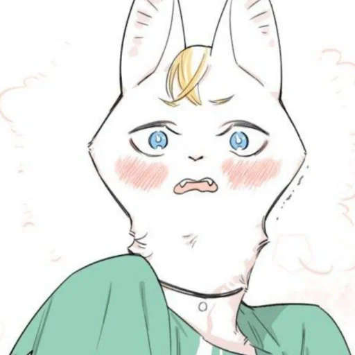 🦴 Стикер «Wolf Butler And His Cat Master» для Telegram