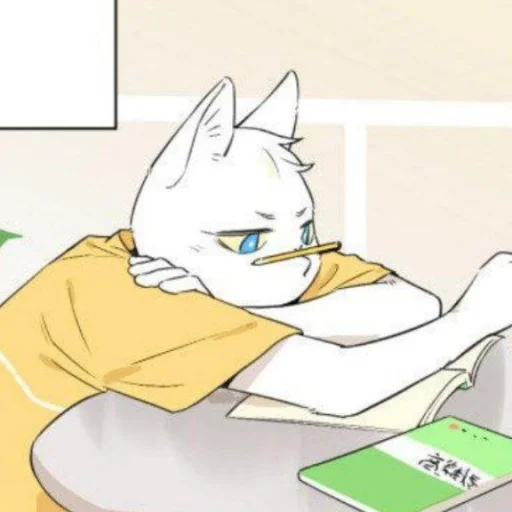 🧁 Стикер «Wolf Butler And His Cat Master» для Telegram