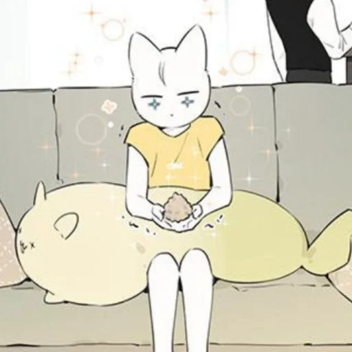 Стикерпак Wolf Butler And His Cat Master для Telegram