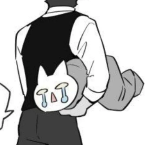 🧁 Стикер «Wolf Butler And His Cat Master» для Telegram