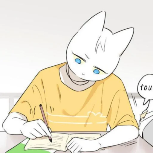 🦴 Стикер «Wolf Butler And His Cat Master» для Telegram
