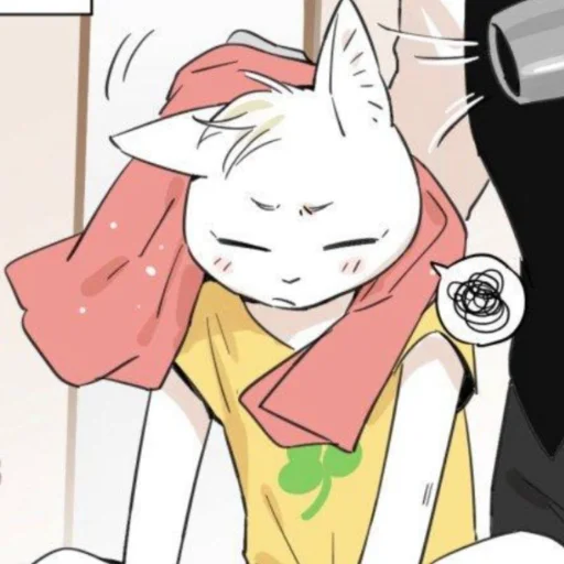 🦴 Стикер «Wolf Butler And His Cat Master» для Telegram