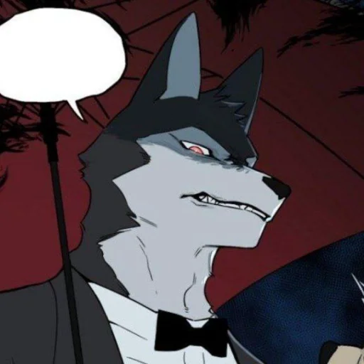 🧁 Стикер «Wolf Butler And His Cat Master» для Telegram