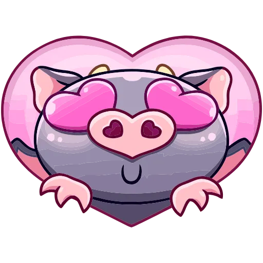 ❤️ Эмодзи «Чертёнок Лютик» для Telegram