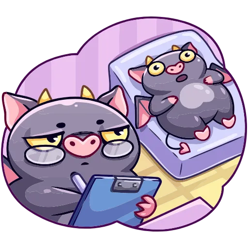 🙈 Эмодзи «Чертёнок Лютик» для Telegram