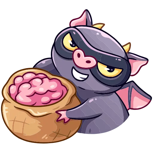 🧠 Эмодзи «Чертёнок Лютик» для Telegram