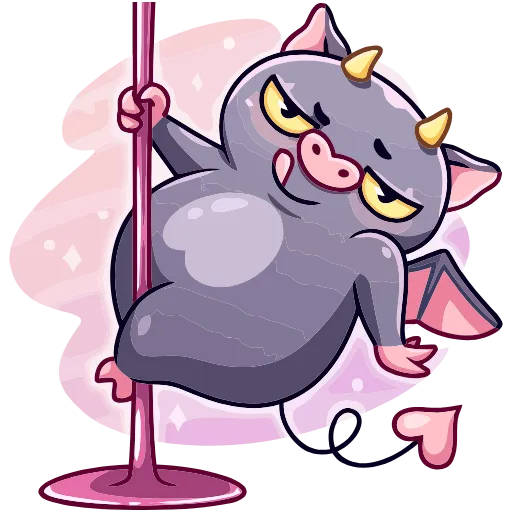 😉 Эмодзи «Чертёнок Лютик» для Telegram
