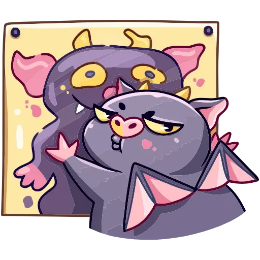 🖼 Эмодзи «Чертёнок Лютик» для Telegram