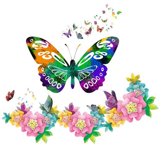 🦋 Стикер «Butterfly ਤਿਤਲੀ» для Telegram