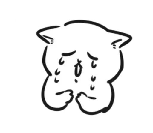🥲 Стикер «чб cat» для Telegram