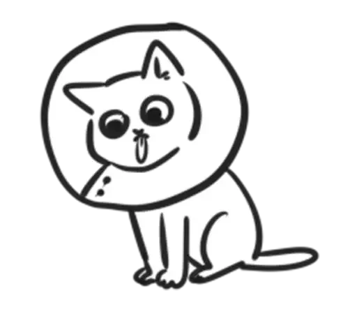 👅 Стикер «чб cat» для Telegram