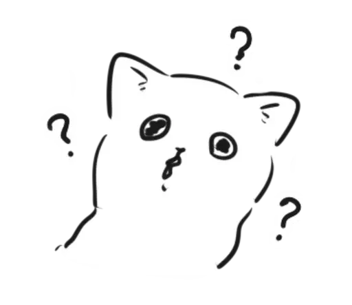 ❔ Стикер «чб cat» для Telegram