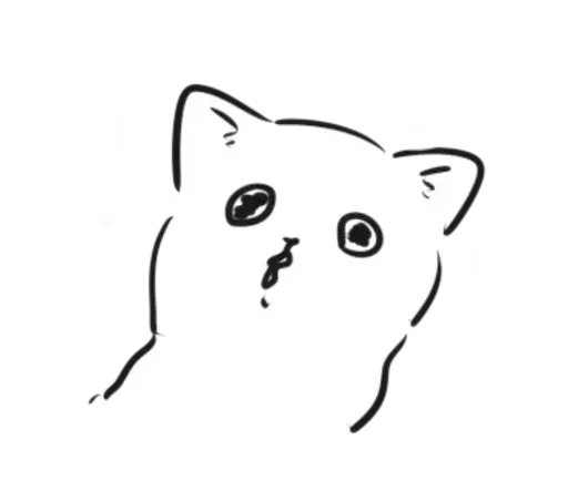 😵 Стикер «чб cat» для Telegram