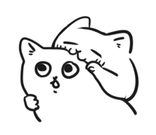 😘 Стикер «чб cat» для Telegram
