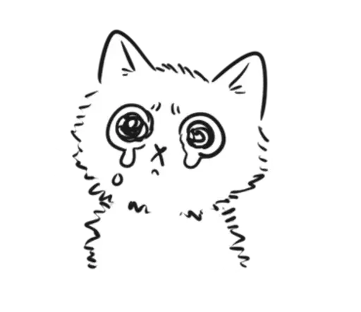 😓 Стикер «чб cat» для Telegram