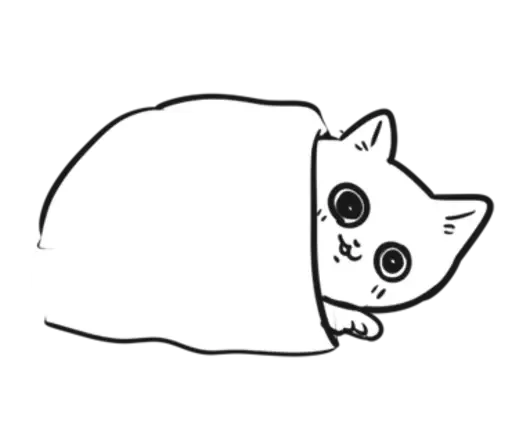 😴 Стикер «чб cat» для Telegram