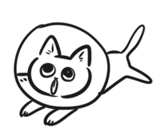 😦 Стикер «чб cat» для Telegram