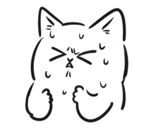 🥲 Стикер «чб cat» для Telegram