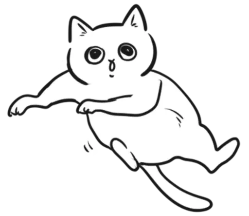 😧 Стикер «чб cat» для Telegram
