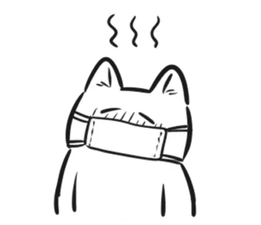 🤕 Стикер «чб cat» для Telegram
