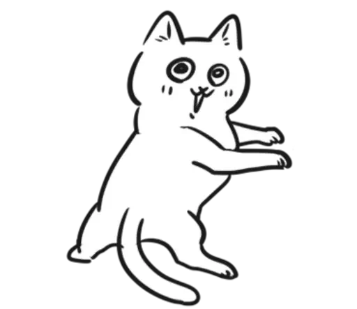 🤔 Стикер «чб cat» для Telegram