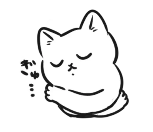 🫂 Стикер «чб cat» для Telegram