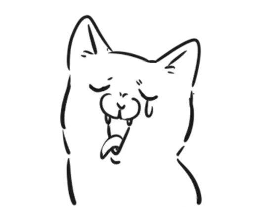 🥲 Стикер «чб cat» для Telegram