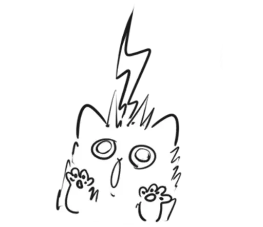 😰 Стикер «чб cat» для Telegram