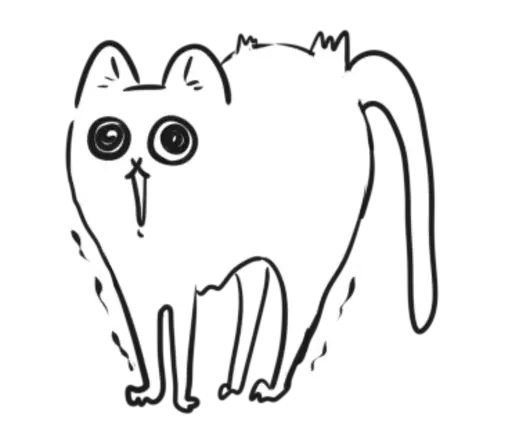 😮 Стикер «чб cat» для Telegram