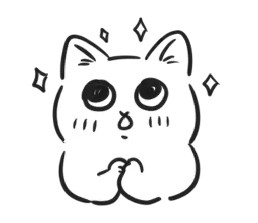 🥹 Стикер «чб cat» для Telegram