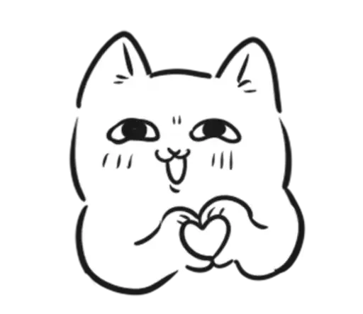 💗 Стикер «чб cat» для Telegram